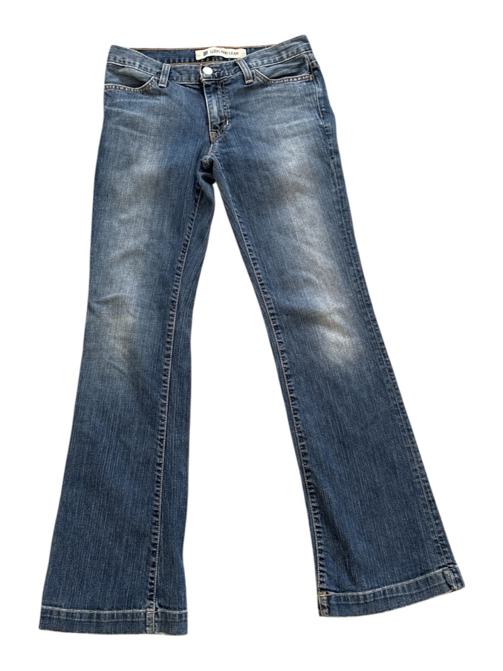 GAP Y2K Long and Lean Women's Medium Blue Bootcut Flare Jeans 2